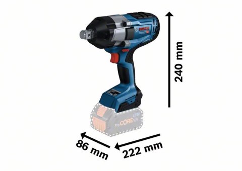 KLUCZ UDAROWY AKUMULATOROWY 3/4'' GDS 18V-1050H 2*8.0AH KLUCZ UDAROWY AKUMULATOROWY 3/4'' GDS 18V-1050H 2*8.0AH