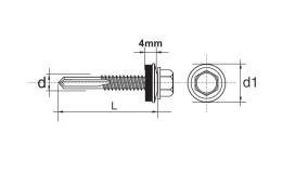 WKRĘT SAMOWIERTNY IMPAX Z EPDM #12MM RAL9011 5.5*32MM WKRĘT SAMOWIERTNY IMPAX Z EPDM #12MM RAL9011 5.5*32MM