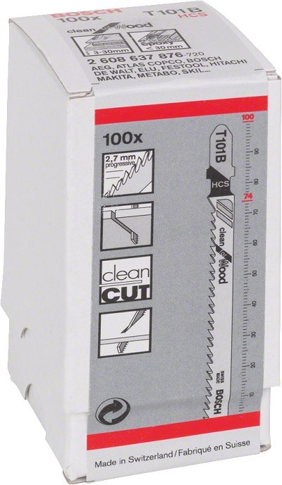 BRZESZCZOT DO WYRZYNARKI T101B 100SZT. | CLEAN FOR WOOD | BOSCH BRZESZCZOT DO WYRZYNARKI T101B 100SZT. | CLEAN FOR WOOD | BOSCH