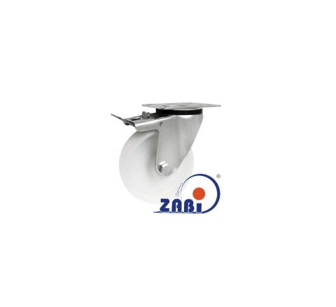 KOŁO Z TWORZYWA 125MM SKRĘTNE + HAMULEC 25MBH KOŁO Z TWORZYWA 125MM SKRĘTNE + HAMULEC 25MBH