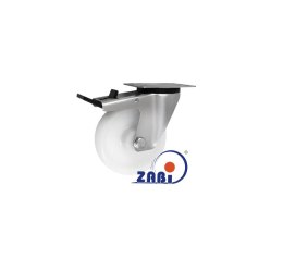 KOŁO Z TWORZYWA 125MM SKRĘTNE + HAMULEC WZMACNIANE 25BWH UN