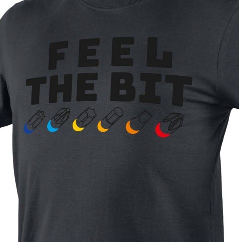 T-SHIRT Z NADRUKIEM FEEL THE BIT ROZMIAR L NEO T-SHIRT Z NADRUKIEM FEEL THE BIT ROZMIAR L NEO