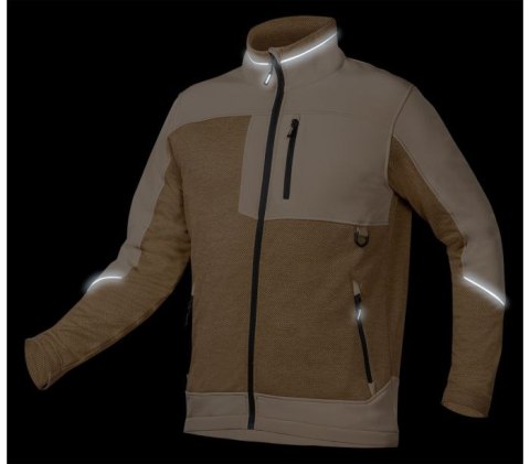 BLUZA SOFTSHELL OUTDOOR, BEŻOWA, ROZMIAR XXL NEO BLUZA SOFTSHELL OUTDOOR, BEŻOWA, ROZMIAR XXL NEO