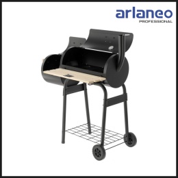 GRILL WĘGLOWY Z WĘDZARNIĄ, RUSZT 60*30CM LUND