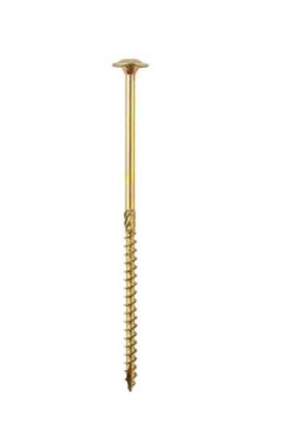 WKRĘT DO DREWNA Z KOŁNIERZEM NA TORX OCYNK ŻÓŁTY 5*45MM T25 UN