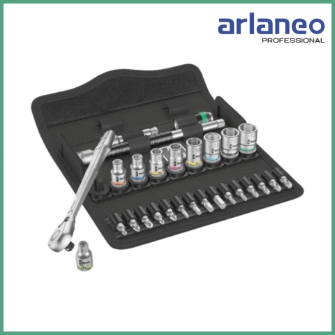 ZESTAW KLUCZY NASADOWYCH 1/4'' ZYLKOP, 28 CZ. WERA – 8100 SA 8