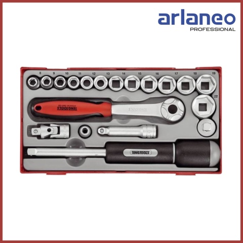 ZESTAW KLUCZY NASADOWYCH Z CHWYTEM 3/8'', 19EL. TENG TOOLS ZESTAW KLUCZY NASADOWYCH Z CHWYTEM 3/8'', 19EL. TENG TOOLS