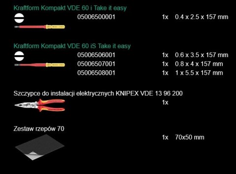ZESTAW KRAFTFORM KOMPAKT VDE 17 EXTRA SLIM 1,17CZ. WERA ZESTAW KRAFTFORM KOMPAKT VDE 17 EXTRA SLIM 1,17CZ. WERA
