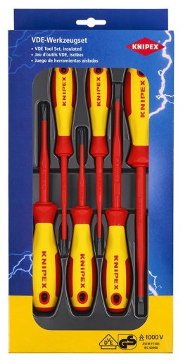 ZESTAW WKRĘTAKÓW IZOLOWANYCH 6SZT. KNIPEX