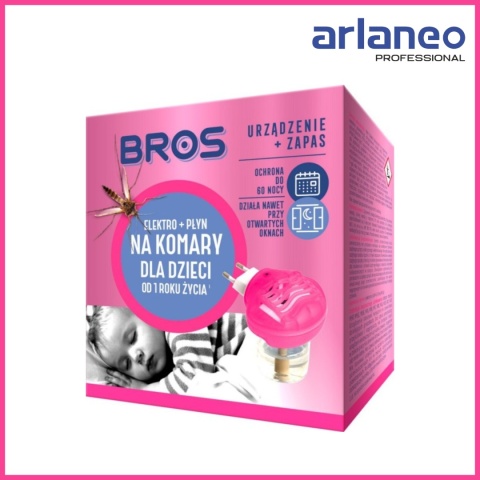 BROS ELEKTROFUMIGATOR + PŁYN NA KOMARY SENSITIVE