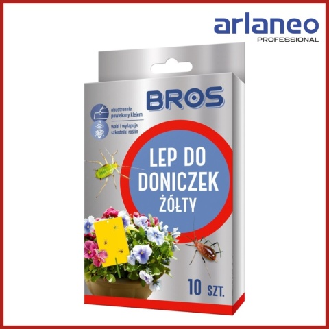 LEP DO DONICZEK ŻÓŁTY 10SZT BROS LEP DO DONICZEK ŻÓŁTY 10SZT BROS