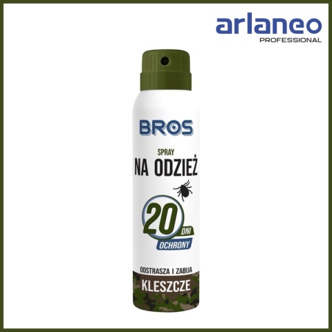ODSTRASZA I ZABIJA KLESZCZE 120/90ML - SPRAY NA ODZIEŻ BROS ODSTRASZA I ZABIJA KLESZCZE 120/90ML - SPRAY NA ODZIEŻ BROS