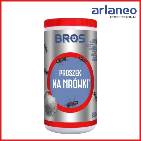 BROS Proszek na Mrówki 250g | Szybkie i skuteczne działanie | Do rozsypania i oprysku BROS Proszek na Mrówki 250g | Szybkie i skuteczne działanie | Do rozsypania i oprysku
