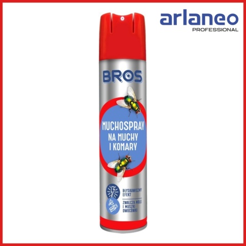 BROS Muchospray 520/400 ml | Aerozol na owady latające | Efekt knock-down BROS Muchospray 520/400 ml | Aerozol na owady latające | Efekt knock-down