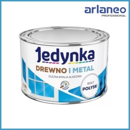 EMALIA ALKIDOWA DO DREWNA I METALU BIAŁA 0,36L JEDYNKA | TRWAŁA I SZYBKO SCHNĄCA