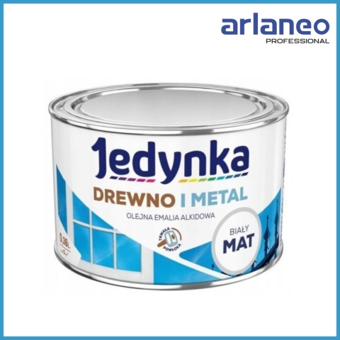 EMALIA ALKIDOWA 0,36L BIAŁA MAT DO DREWNA METALU JEDYNKA | WNĘTRZE ZEWNĘTRZNE EMALIA ALKIDOWA 0,36L BIAŁA MAT DO DREWNA METALU JEDYNKA | WNĘTRZE ZEWNĘTRZNE