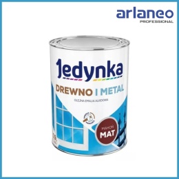 EMALIA ALKIDOWA DO DREWNA I METALU MAHOŃ 0,9L JEDYNKA | WYTRZYMAŁA I TRWAŁA POWŁOKA