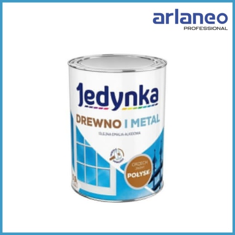 EMALIA ALKIDOWA DO DREWNA I METALU ORZECH JASNY 0,9L JEDYNKA EMALIA ALKIDOWA DO DREWNA I METALU ORZECH JASNY 0,9L JEDYNKA