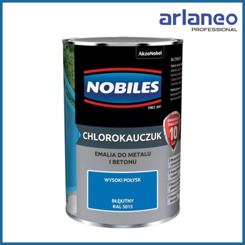 EMALIA CHLOROKAUCZUKOWA 0,9L NIEBIESKA RAL 5015 NOBILES | METAL BETON EMALIA CHLOROKAUCZUKOWA 0,9L NIEBIESKA RAL 5015 NOBILES | METAL BETON