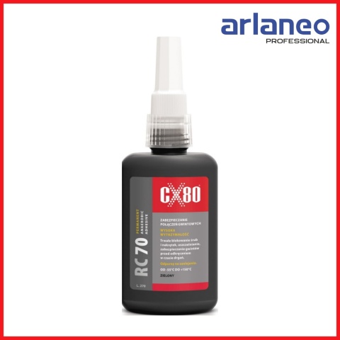 Klej anaerobowy CX80 RC70 50ml do śrub M20 mocny uszczelniacz metal Klej anaerobowy CX80 RC70 50ml do śrub M20 mocny uszczelniacz metal