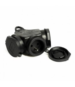 ROZGAŁĘŻNIK POTRÓJNY GUMOWY 3*2P+Z Z/UZ IP44 UN