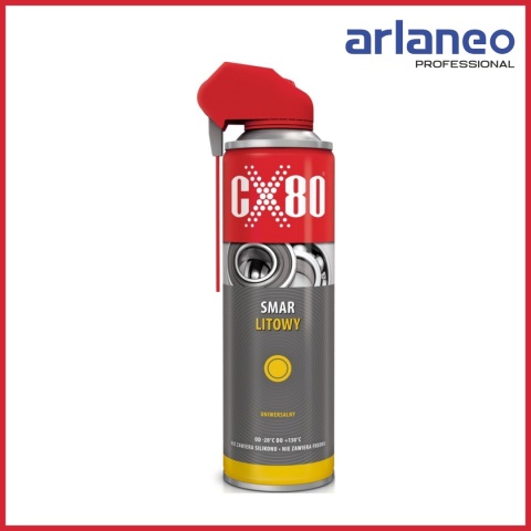 SMAR LITOWY UNIWERSALNY DUO SPRAY 500ML CX-80 SMAR LITOWY UNIWERSALNY DUO SPRAY 500ML CX-80