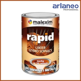 Lakier alkidowy bezbarwny RAPID połysk 0,7L MALEXIM | Drewno metal | Szybkoschnący