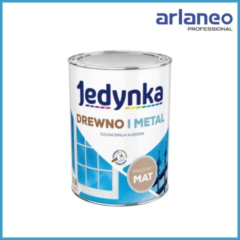 EMALIA ALKIDOWA DO DREWNA I METALU BRĄZ MAT 0,9L JEDYNKA EMALIA ALKIDOWA DO DREWNA I METALU BRĄZ MAT 0,9L JEDYNKA