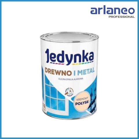 Emalia alkidowa do drewna i metalu kremowa 0,9L Jedynka – farba dekoracyjna i ochronna Emalia alkidowa do drewna i metalu kremowa 0,9L Jedynka – farba dekoracyjna i ochronna