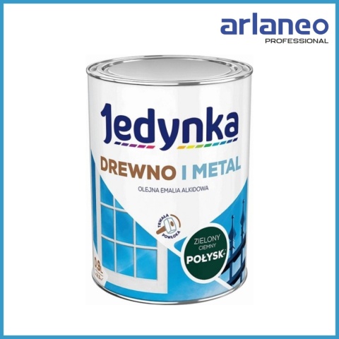 EMALIA ALKIDOWA DO DREWNA I METALU 0,9L ZIELONY CIEMNY JEDYNKA