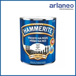 EMALIA HAMMERITE POŁYSK BIAŁY 0,7L DO METALU PROSTO NA RDZĘ