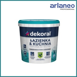 EMULSJA AKRYL WEW ŁAZIENKA&KUCHNIA MALEINAK BIAŁY MAT 1L DEKORAL