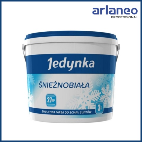EMULSJA AKRYLOWA WEWNĘTRZNA JEDYNKA ŚNIEŻNOBIAŁA 10L JEDYNKA EMULSJA AKRYLOWA WEWNĘTRZNA JEDYNKA ŚNIEŻNOBIAŁA 10L JEDYNKA