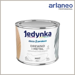 JEDYNKA DECO&PROTECT DREWNO I METAL MAT BIAŁY 0,2L
