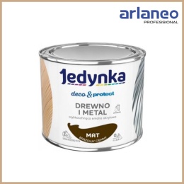 JEDYNKA DECO&PROTECT DREWNO I METAL MAT BRĄZ CIEMNY 0,2L