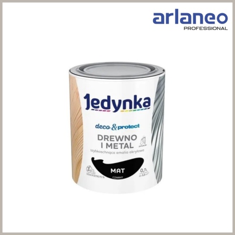 JEDYNKA DECO&PROTECT DREWNO I METAL MAT CZARNY 0,7L JEDYNKA DECO&PROTECT DREWNO I METAL MAT CZARNY 0,7L