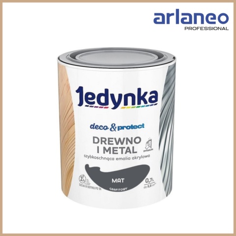 JEDYNKA DECO&PROTECT DREWNO I METAL MAT GRAFIT 0,7L JEDYNKA DECO&PROTECT DREWNO I METAL MAT GRAFIT 0,7L