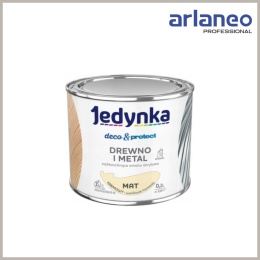 JEDYNKA DECO&PROTECT DREWNO I METAL MAT KREMOWY 0,2L