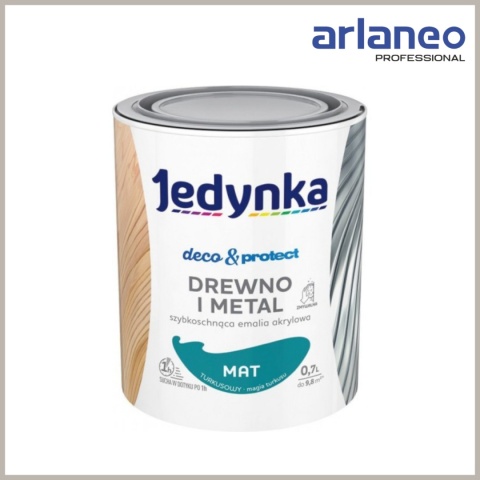JEDYNKA DECO&PROTECT DREWNO I METAL MAT TURKUSOWY 0,7L JEDYNKA DECO&PROTECT DREWNO I METAL MAT TURKUSOWY 0,7L