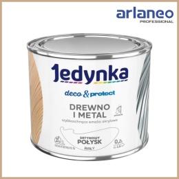 Jedynka Deco&Protect Emalia Akrylowa Satyna Biała 0,2L – do drewna i metalu