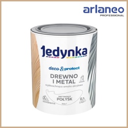 JEDYNKA DECO&PROTECT SATYNA BIAŁA 0,7L DREWNO METAL EMALIA