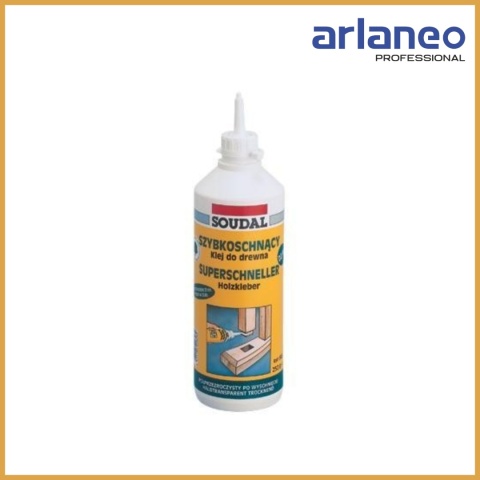 Klej do drewna Soudal 64A 750ml | Szybkowiążący | Wodoodporny D2 | MDF, płyta, fornir Klej do drewna Soudal 64A 750ml | Szybkowiążący | Wodoodporny D2 | MDF, płyta, fornir