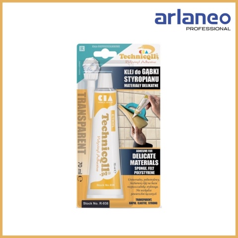 KLEJ DO GĄBKI I STYROPIANU 70ML TECHNICQLL KLEJ DO GĄBKI I STYROPIANU 70ML TECHNICQLL