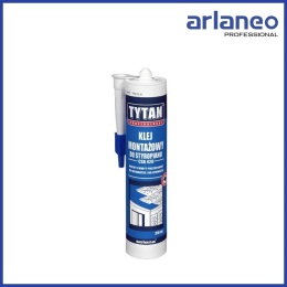KLEJ MONTAŻOWY TYTAN STYROFIX 290ML – DO STYROPIANU I PIANKI, ELASTYCZNY, MALOWALNY