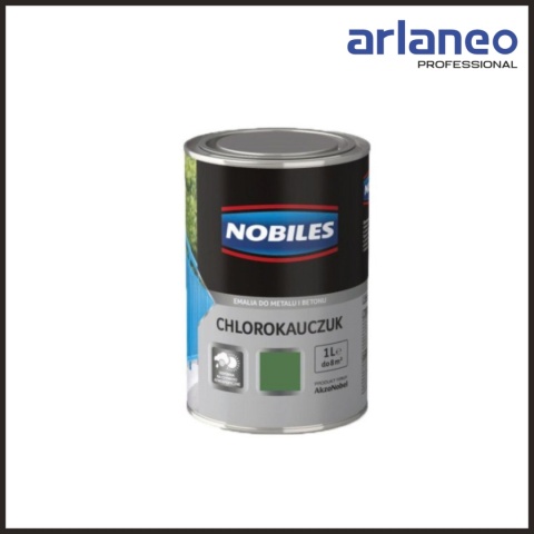 NOBILES EMALIA CHLOROKAUCZUKOWA ZIELONA TRAWA 6010 0,9L DO METALU I BETONU NOBILES EMALIA CHLOROKAUCZUKOWA ZIELONA TRAWA 6010 0,9L DO METALU I BETONU