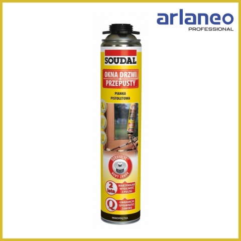 PIANKA PISTOLETOWA 750 YELLOW SOUDAL PIANKA PISTOLETOWA 750 YELLOW SOUDAL
