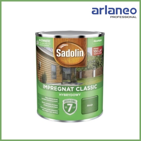 SADOLIN IMPREGNAT CLASSIC HYBRYDOWY 7 LAT AKACJA 0.75L SADOLIN IMPREGNAT CLASSIC HYBRYDOWY 7 LAT AKACJA 0.75L