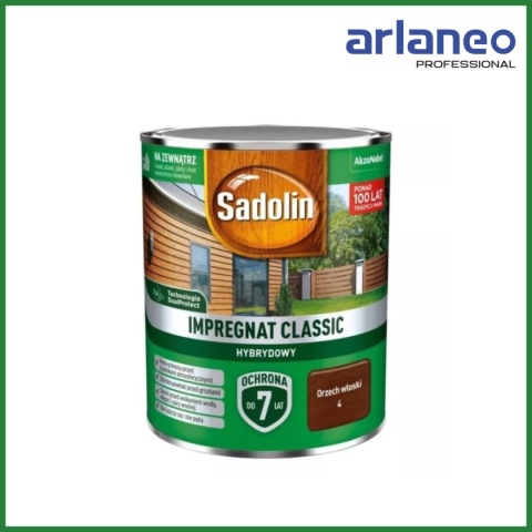 SADOLIN IMPREGNAT CLASSIC HYBRYDOWY 7 LAT ORZECH WŁOSKI 0.75L SADOLIN IMPREGNAT CLASSIC HYBRYDOWY 7 LAT ORZECH WŁOSKI 0.75L