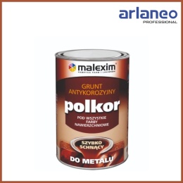 Szybkoschnący antykorozyjny grunt POLKOR czarny 5L Malexim – grunt alkidowy do metalu i drewna