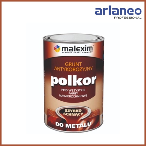 Szybkoschnący antykorozyjny grunt POLKOR czerwony T 3009 5L Malexim – grunt alkidowy do metalu i drewna Szybkoschnący antykorozyjny grunt POLKOR czerwony T 3009 5L Malexim – grunt alkidowy do metalu i drewna